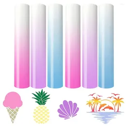 Window Stickers UV Color Change PU Heat Transfer Sunlight-Sensing HTV Iron On DIY T-Shirt Hats For Cricut Or Silhouette Cameo
