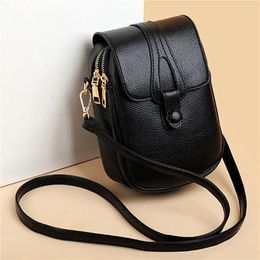 Totes Women's Bag Double-layer Mobile Phone Bags Mini Vertical One-Shoulder Diagonal Female Large-capacity Fashion Pack For Ladies