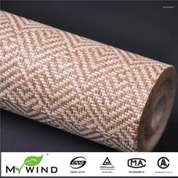 Wallpapers MY WIND Latest Style Paper Weave Wallpaper Modern Geometric Wall Luxury Chinese Art For Home Decoration