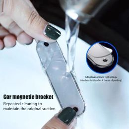 Magnetic Car Phone Holder Rotatable Mini Strip Shape Stand Metal Strong Magnet GPS Car Mount for iPhone 14 Xiaomi Huawei Samsung