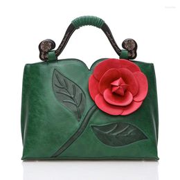 Bag Form Elegant Rose Women 2024 Wood Carving Handbag High Quality Leather Womens Big Bags Flower Lady Shoulder