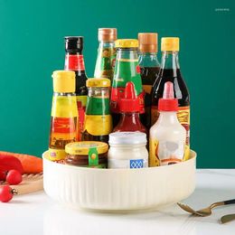 Kitchen Storage Turntable Organiser Multifunctional Pantry Fridge Counter Rack Revolving Spice Holder Supplies