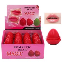 24PcsLot Strawberry Moisturising Lip Balm Nutritious Lipstick For Women Long Lasting Beauty Makeup Care Cosmetics Wholesale 240321