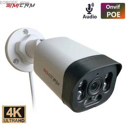 Other CCTV Cameras Super HD Infrared Night Vision Bullet Video Surveillance for NVR 4K Poe Security Camera with Audio 48V POE DC 12V 4MP 5MP 8MP Y240403