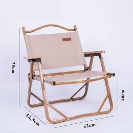 Furnishings Portable Folding Ultralight Wooden Handrails Aluminium Alloy Support Oxford Cloth Leisure Armchair Camping Picnic Bracket Chair