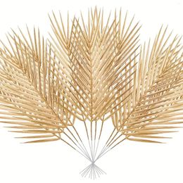 Decorative Flowers 5pcs/pack 53cm/20.8inch Golden Artificial Palm Leaves - Perfect For Tropical Decorations Any Occasion!