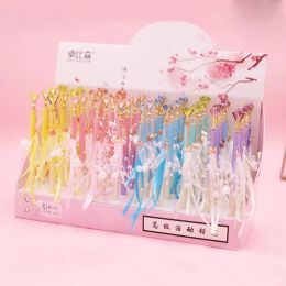 Pencils 40 pcs/lot Kawaii Diamond Ribbon Pendant Mechanical Pencil Cute Student Automatic Pen For Kid School Office Supply