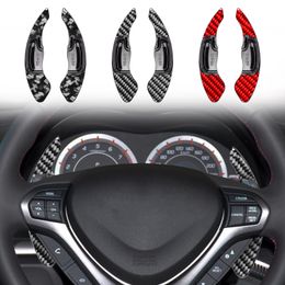 Carbon Paddles Steering Wheel Paddle Shift Extension Shifters Car Sticker For Honda Spirit/Accord/Odyssey