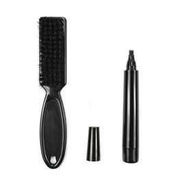 2024 Water Proof Long Lasting Retractable Beard Enhancement Brush and Hairline Filler Kit Mens Beard Pencil Filler Pen for Beard Filling Kit