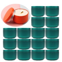 Bottles 12Pcs/sets 50ml Round Metal Tin Box Candle Tin Black White Jar Storage Empty Pot Cosmetic Container Refillable Bottles For Cream