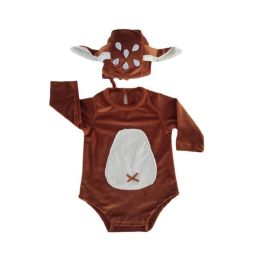 Photography 2PCS Baby Photography Props Cartoon Romper Deer Ear Hat Infant Photo Costume