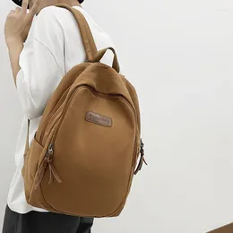 Backpack Large Capacity Women Fashion Canvas Student School Bag Multi-Pocket Men Laptop Unisex Travel Bookbag