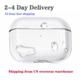 Para Apple AirPods Pro 2 2ª geração AirPod 3 Prós Acessórios para fone de ouvido Solid TPU Silicone Tampa de fone de ouvido sem fio Caixa à prova de choques EUA