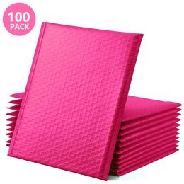 Mailers 100pcs Pink Foam Envelope Bags Self Seal Mailers Padded Shipping Envelopes With Bubble Mailing Bag Shipping Gift Packages Bag