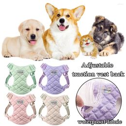 Dog Apparel Pet Waterproof Vest Harness Thick Chest Carrying Strap Warm Adjustable Breathable Prevent Breakaway Puppy And Cats