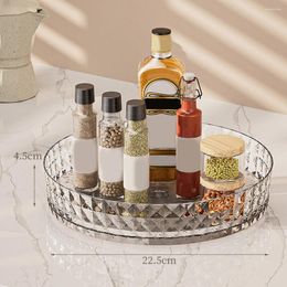 Kitchen Storage 360 Rotating Seasoning Rack Multifunction Pantry Cabinet Turntable Fruit Cosmetic Accessories