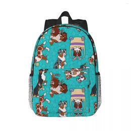 Backpack Miniature American Shepherd Easter Pattern Backpacks Teenager Bookbag Cartoon Children School Bags Travel Rucksack Shoulder Bag