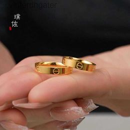 Top Quality 1to1 Original Women Designer New Colourless Love Series Couple Closely Gives Girlfriend Gift Fashion Versatile Designer Ring