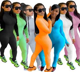 women onesies clothing fall fashion long sleeve nightclub sexy cheating jumpsuit tight bodysuit tracksuit DHL6304326