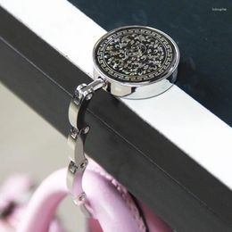 Hooks 1 Pcs Round Table Vintage Flowers Foldable Purse Bag Hanger Handbag Hook Holder