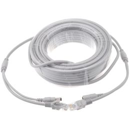 IP Camera Ethernet RJ45 Cable CAT5/CAT-5e RJ45 + DC Power Internet LAN Cable Cord 2 in 1 Cables 5M/10M/15M/20M/30M