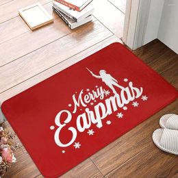 Carpets Merry Earpmas - Wynonna Earp Christmas Doormat Rug Carpet Mat Footpad Polyester Non-slip Entrance Kitchen Bedroom Balcony Toilet