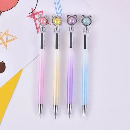 Pencils 36 pcs/lot Kawaii Crystal Cat Mechanical Pencil Cute 0.5/0.7MM Student Automatic Pen For Kids Gift School Office Supplies