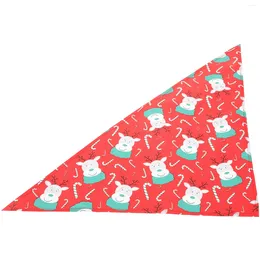 Dog Apparel Pet Bib Kerchief Scarves Christmas Orange Bandana Decor Costume Accessory Triangle Bibs Cloth Collar Kitten Collars