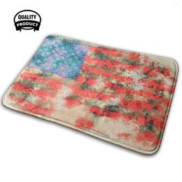 Carpets Stars And Stripes Watercolour Soft Interesting Room Goods Rug Carpet Flag Usa Us American United States America