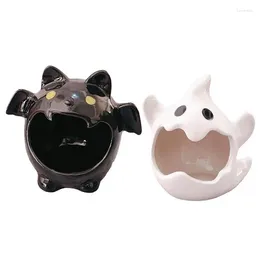 Candle Holders Halloween Ghost Holder Decor Ceramic For Bedroom Living Room