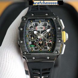 Watch Top Quality Swiss Movement Watch Ceramic Dial with Diamond Fantastic i c h a d Super style Male RM11 RM1103 XY5W designer Highend quality black be