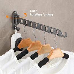 Hangers Foldable Clothes Rack Drying Hanger Wall Mounted Aluminum Organization WB3028