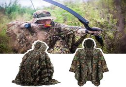 Hunting Sets 3D Camouflage Suits Sniper Clothes Moro Camuflagem Shirt Ghillie Suit Leaves Poncho Cloak Stealth Uniforme Militar5130442