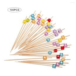 Forks Cocktail Sticks 100 Counts Toothpicks Party Supplies Frill Finger Fruits Sandwich Nibbles