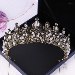 Hair Clips Baroque Crystal Crown Tiara Party Rhinestone Prom Diadem Bridal Wedding Accessories Jewellery Tiaras And Crowns For Women