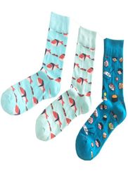 85 Cotton Men039s Socks Winter Harajuku Colorful Funny Poop Dinosaur Sushi Moustache Dress Socks for Male Christmas Gift 2pcs5140589