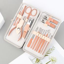 Rose gold 7-piece nail clippers nail clippers sharp and durable nail tools printed LOGO nail clippers set manufacturers