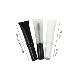 Storage Bottles 30/50/100pcs 15ml Plastic Cosmetic Eyelash Brush Tube Black White Frosted Refillable Bottle Empty Soft Squeeze Mascara