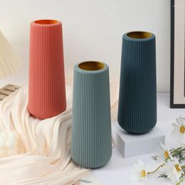 Vases Anti Fall Flower Vase Nordic Style Imitation Ceramic Arrangement Modern Plastic Pot Home Decoration