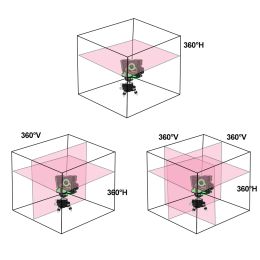 3D Level 360 Horizontal And Vertical Cross Green Laser Level Measuring Instruments Holder EU