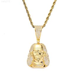 Micro Pave Antique Design Certified Gold Pendant Real Diamond Necklace With 24 Rope Chain For Men