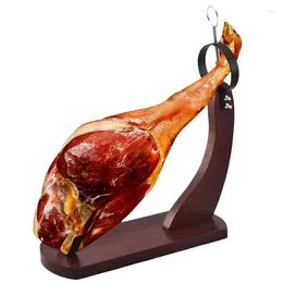 Kitchen Storage Wooden Ham Rack For Slicing Spanish Hams At Home Stand With Non Slip Pads Cutter Restaurant Accessories