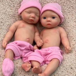 11Inch Silicone Girls Whole Body Soft Solid Silicone Reborn Baby Dolls Handmade Painted Newborn Baby Dolls Toys For Kids Gifts