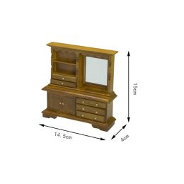 Doll House Bedroom Accessories Mini Wooden Dresser Model Doll House Home Furniture