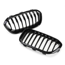 2015-2017 Racing Grille For BMW F20 F21 120i LCI 1 Series 2015 2016 2017 Glossy Black Front Kidney Grill Grille Sports Slat