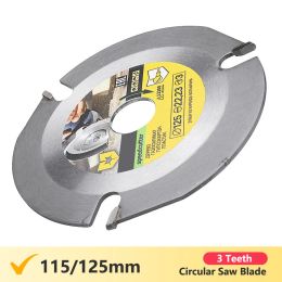 115/125mm 3 Teeth Circular Saw Blade Multitool Disc Carbide Tipped Wood Cutting Machine Electric Grinder Power Tool Accessories