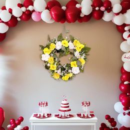 Decorative Flowers Heart Garland Wreath Valentine's Day Decor For Engagement Anniversaries Wedding Indoor Outdoor Home