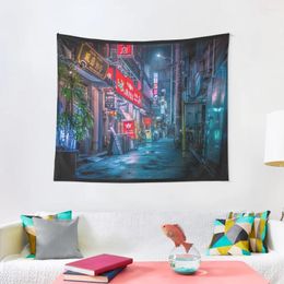 Tapestries Heavy Rain Over Neo Tokyo Tapestry Wall Decorations For Room Hanging Cute Decor Home Decorating