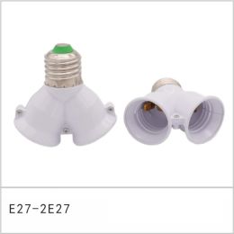 Light Lamp Bulb Socket Creative E27 To 2-e27 Lamp Holder Extender Splitter Converter Plug High Quality Copper Contact Household