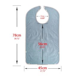 78x45cm Waterproof Adult Meal Eating Drinking Bib Elderly Aged Mealtime Aprons